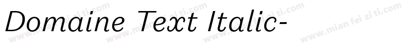 Domaine Text Italic字体转换